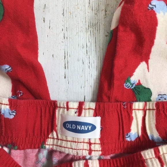 Old Navy Yeti Abominable Snowman Big Foot Monster Holiday Flannel Pajama Pants - Picture 5 of 8
